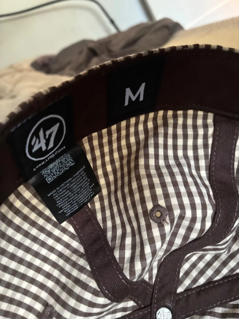Kith new balance gingham poplin classic cap size Medium